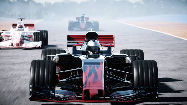 istock Race car. Very fast driving. Succes concept. 3d rendering. 1342350889