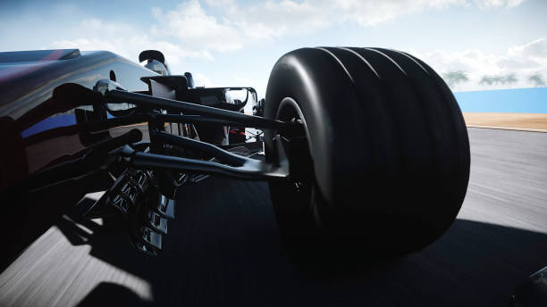 istock Race car. Very fast driving. Succes concept. 3d rendering. 1342350893