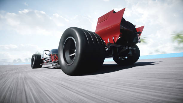 istock Race car. Very fast driving. Succes concept. 3d rendering. 1342350894