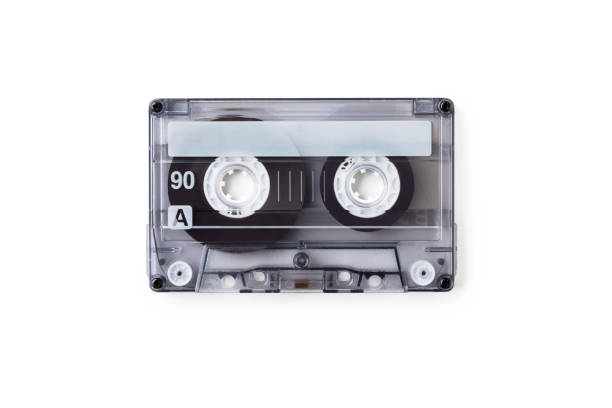 Old audio cassette tape stock photo