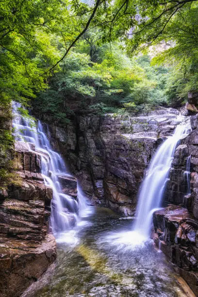 Ssang Pokpo (or pogpo) double waterfall taken in Mureung valley, Donghae, South Korea