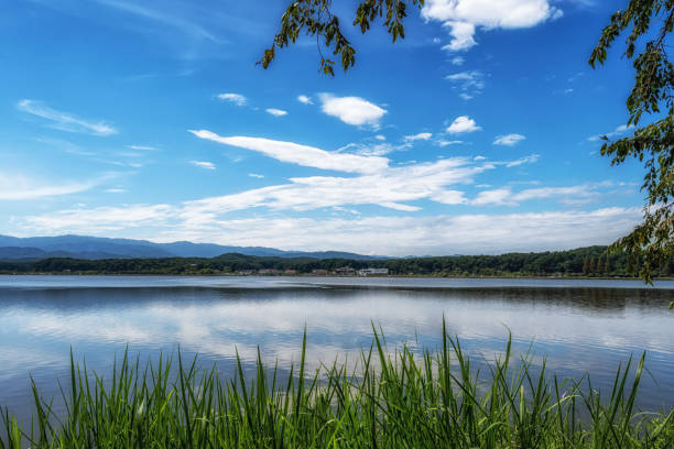 istock Gyeongpoho lake Summer view 1342367108