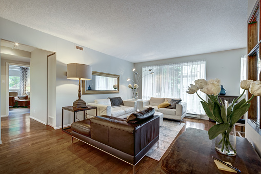 Modern renovated and decorated well maintained apartment located in condominium in Westmount, Montreal, Canada.