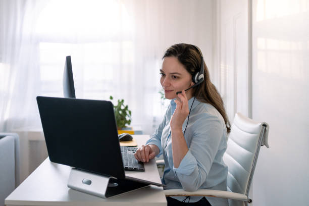 istock Woman working in home office 1342369545