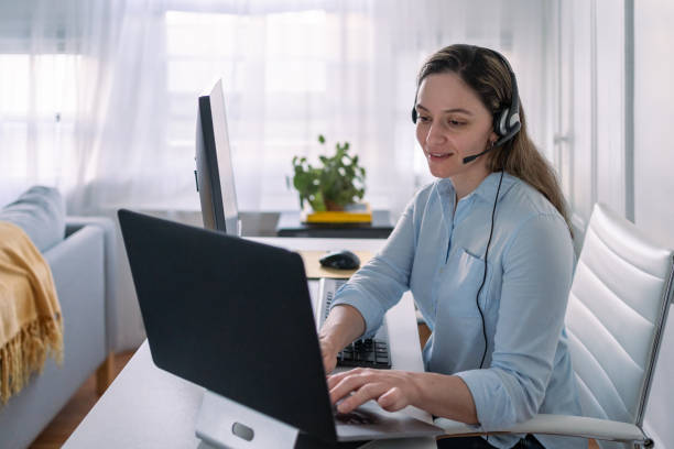 istock Woman working in home office 1342369548