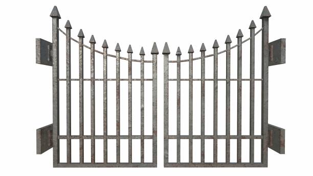 istock old fence on the white background 3d-rendering 1342371251