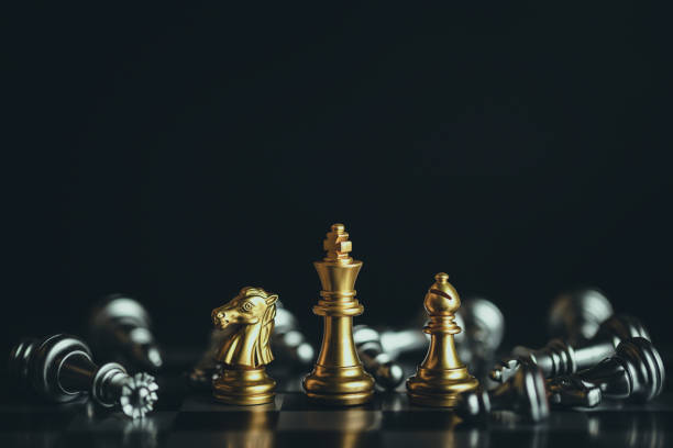 istock Chess game. Business, competition, strategy, leadership and success concept. 1342371375