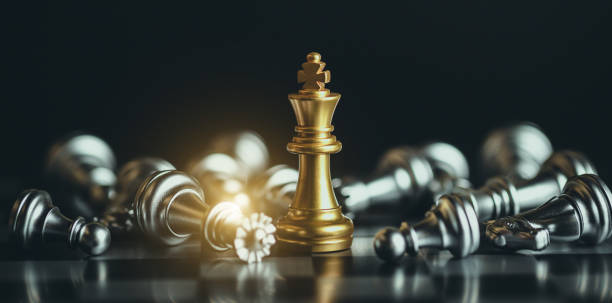 istock Chess game. Business, competition, strategy, leadership and success concept. 1342371376