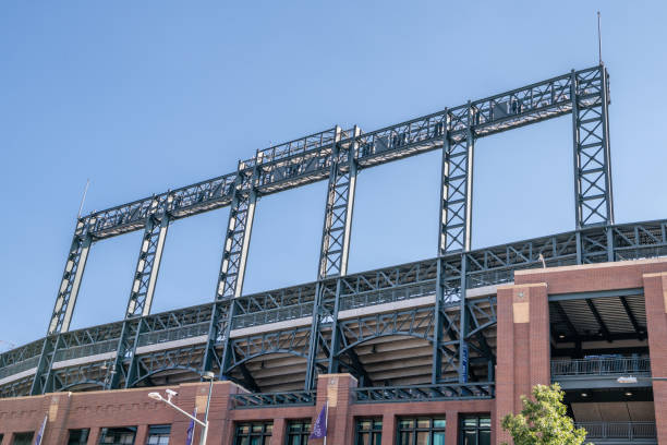 クアーズフィールド、デンバー、coの外装ビーム。 - coors field ストックフォトと画像