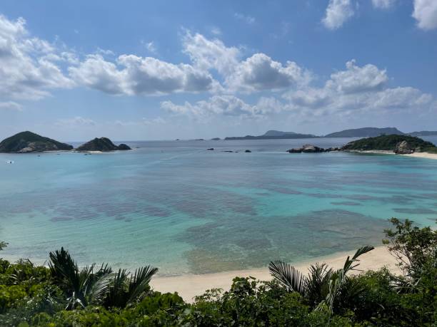istock Tokashiki Island, blue sea and horizon 1342380110