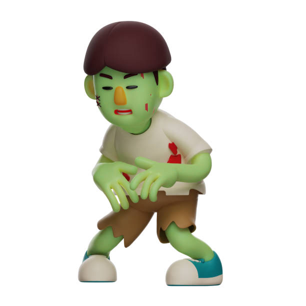 istock 3D Zombie Cartoon Illustration having eerie gesture 1342401081