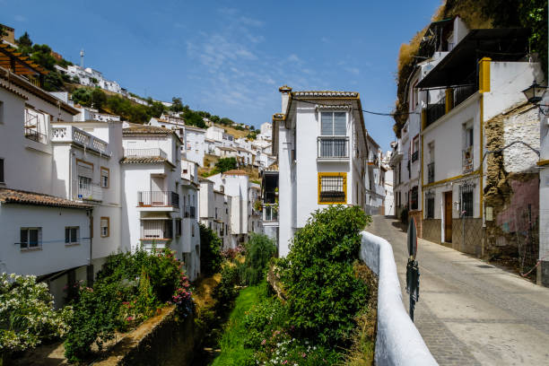 Town of Setenil de las Bodegas in the Sierra de Grazalema, Cadiz Town of Setenil de las Bodegas in the Sierra de Grazalema, Cadiz, Spain grazalema stock pictures, royalty-free photos & images