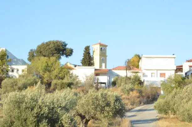 Photo of Traditional architecture of Theologos village on the island of a the Rhodes in Greece