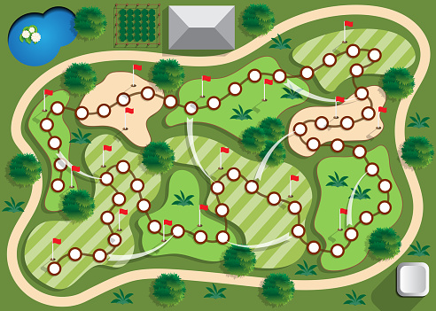 A board game on the theme of golf.