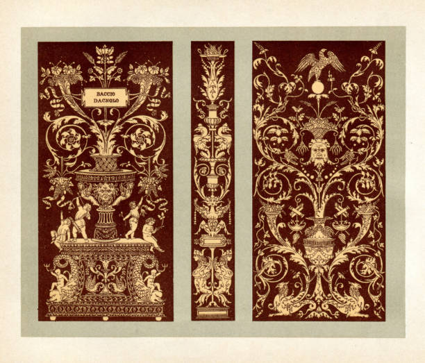 istock Intarsia medieval Inlay technique decoration 1898 1342412738