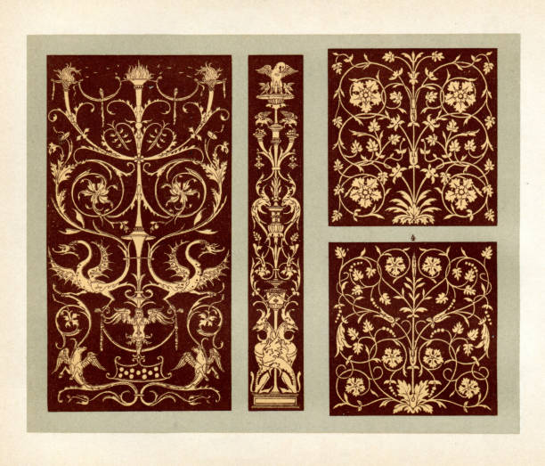 istock Intarsia medieval Inlay technique decoration 1898 1342412743