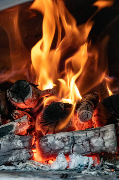 istock Vibrant flames from firewood 1342413220