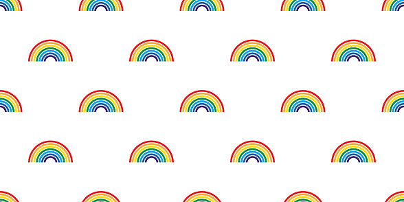 rainbow seamless pattern raining lgbt pride sky vector scarf isolated cartoon doodle repeat background tile wallpaper illustration design