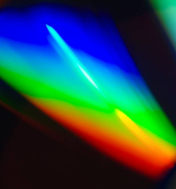 istock Vivid colorful interference light patterns with a beautiful rainbow effect. Unusual and innovative backgrounds. 1342415341