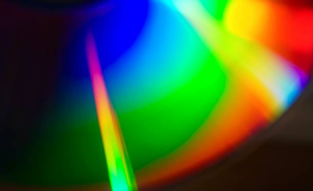 istock Vivid colorful interference light patterns with a beautiful rainbow effect. Unusual and innovative backgrounds. 1342415750