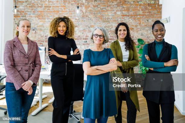 Portrait Of Successful Female Business Team In Office Stock Photo - Download Image Now