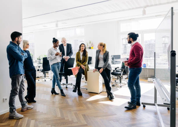 istock Diverse business team having meeting in office 1342419230