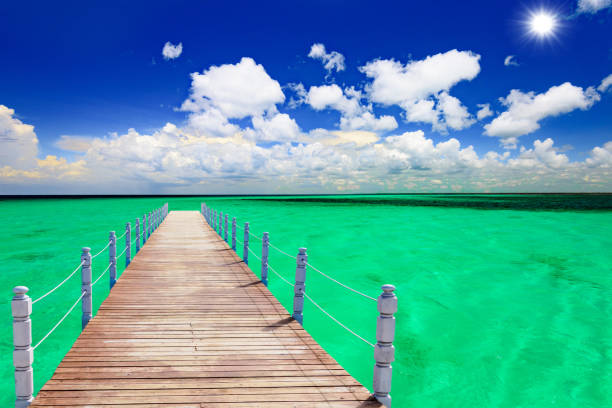 istock wooden pier extending into the sea 1342420007
