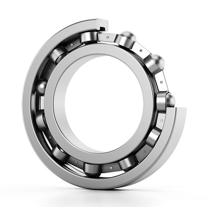 Ball bearing isolated on white.