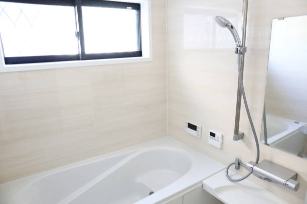 istock Newly built house bathroom 1342430545