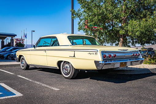 Carson City, NV - August 3, 2021: 1962 Chevrolet Impala Hardtop Coupe at a local car show.