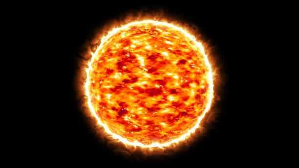 istock Burning and Glowing Sun Blackscreen Overlay Background 1342441354