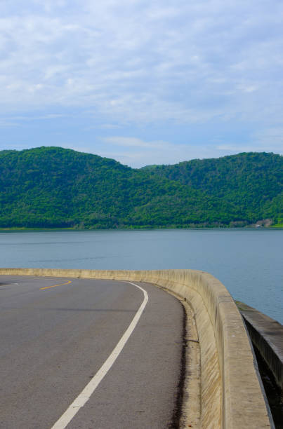 istock Curve of the seaside road 1342442526