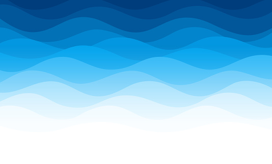 Abstract blue wave of the sea vector background