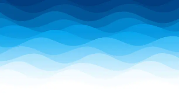 Vector illustration of Abstract blue wave of the sea vector background