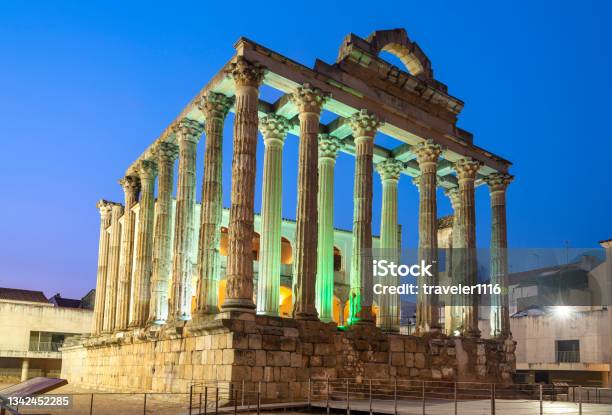 Temple Of Diana In Merida Extremadura Spain Stock Photo - Download Image Now