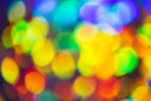 istock Abstract multi colored bokeh. Soft focus, defocus. Orange, yellow, green, blue. Festive background. Christmas, New Year, spring, summer 1342453774