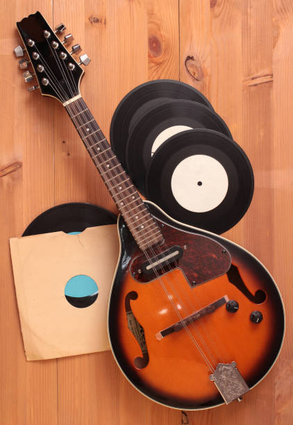 istock Vintage mandolin and disc 1342456175