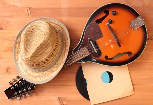 istock Vintage mandolin and disc 1342456176