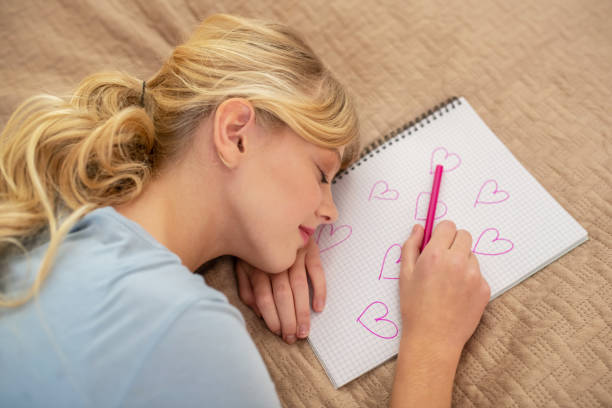 Nap. A cute blonde girl napping and looking peaceful