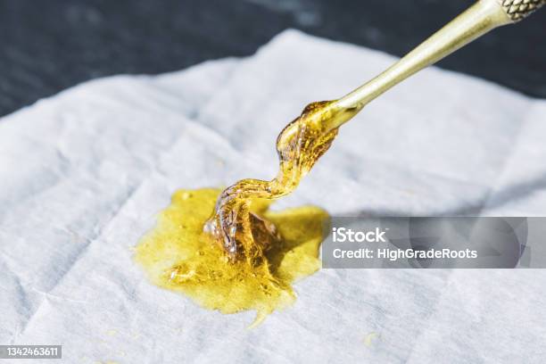 Cannabis Wax Up Close Concentrated Thccbd Cannabinoids Stock Photo - Download Image Now