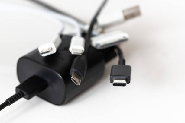 EU proposes standardization of charging cables for cell phones according to the USB-C standard. EU proposes standardization of charging cables for cell phones according to the USB-C standard,
saving and avoiding waste through standardization. battery charger stock pictures, royalty-free photos & images