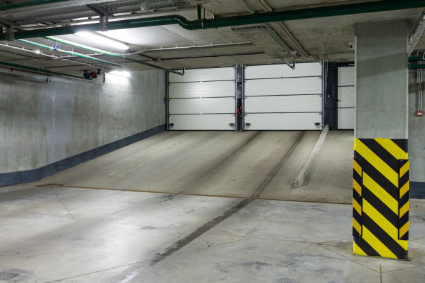 istock Underground car parking at modern house 1342470211