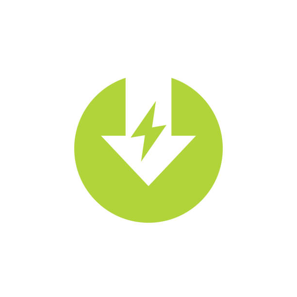 symbol für energieeinsparung - saving electricity stock-grafiken, -clipart, -cartoons und -symbole