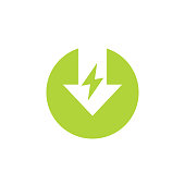 istock Energy reduction icon 1342470983