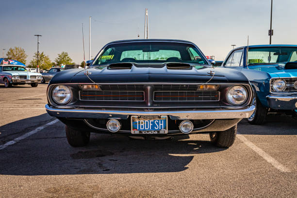 1970 plymouth barracuda cuda hardtop coupé - barracuda foto e immagini stock