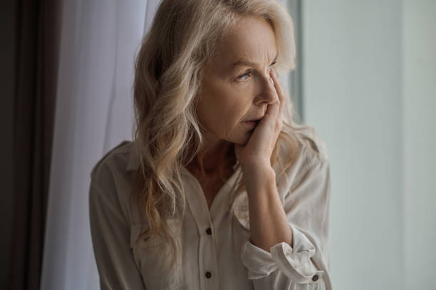 istock Sad attractive woman suffering from loneliness and depression 1342474047