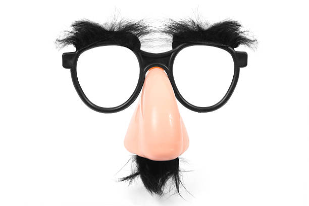 occhiali divertente - occhiali giocattolo foto e immagini stock
