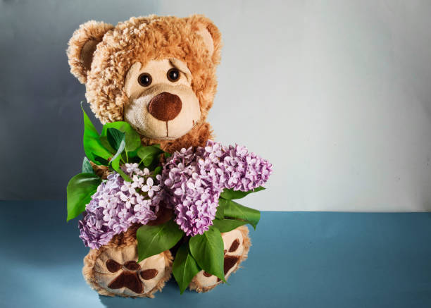 istock Teddy Bear With Flowers 1342476226