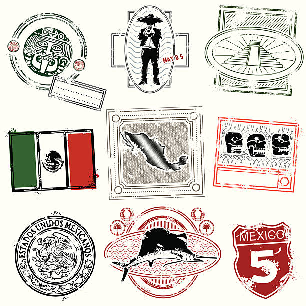 la raza palooza - latin america mexican flag mexico mexican culture stock illustrations