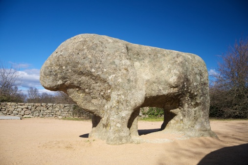 celtiberian second century BC Guisando stone bulls at Avila Spain